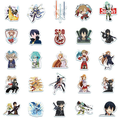 50PCS New Animation Sword Shenyu Graffiti Waterproof Sticker Suitcase Notebook Refrigerator Skateboard Water Cup