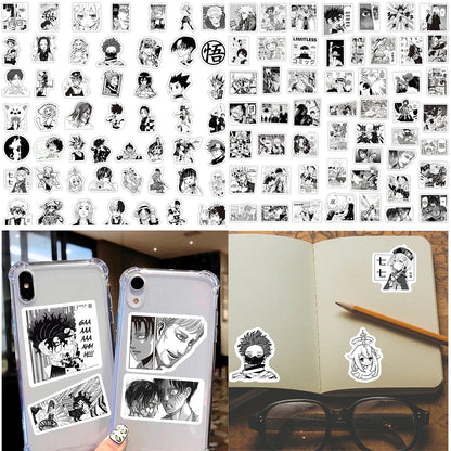 50PCS Mixed Anime Graffiti Demon Slayer/Tokyo Avengers/Hero Academy/Manga Style Helmet Laptop Cute Sticker