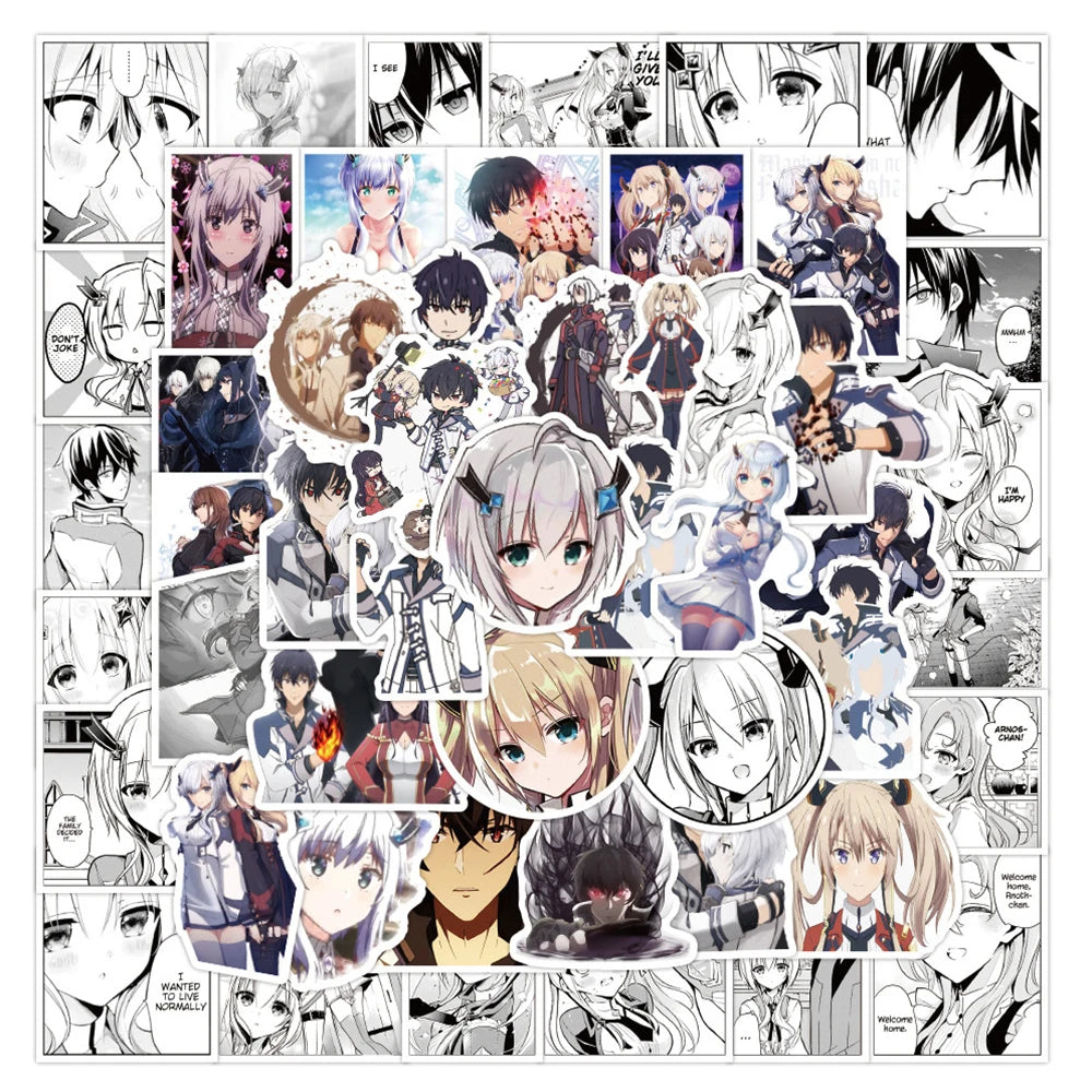 50PCS Japanese Cartoon Hot Blood Anime Sticker Luggage Laptop Scooter Animation Sticker