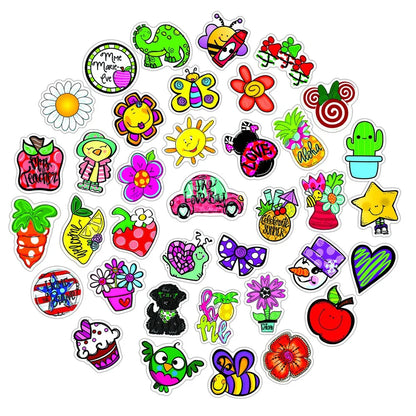 50PCS Small Fresh Cartoon Animal Graffiti Stickers Notebook Skateboard Water Cup Trolley Case Stickers