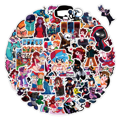 50PCS Game Friday Night Funk Graffiti Stickers Waterproof Removable Car Luggage Trolley Case Stickers
