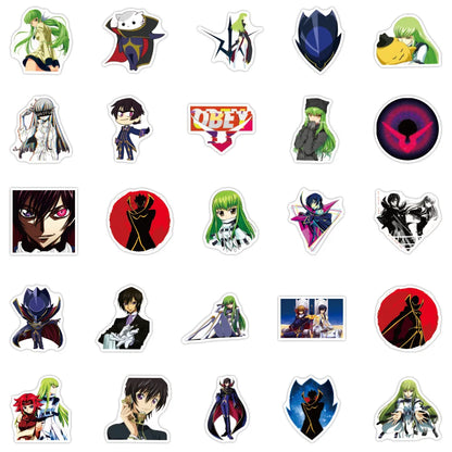 50pcs Anime CODE GEASS Lelouch’s Rebel Stickers Cartoon Graffiti Motorcycle Laboratory Furniture Luggage Toy DIY