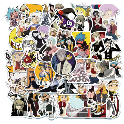 50PCS Anime Soul Eater Character Graffiti Sticker Decoration Luggage Motorcycle Case Laptop Waterproof Toy
