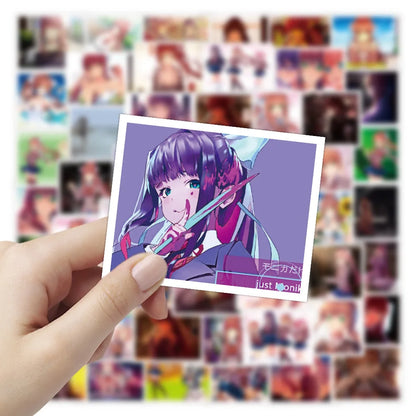 50pcs Monica DIY Luggage Guitar Toy Sticker Wholesale of Japanese Animation and Literature Department