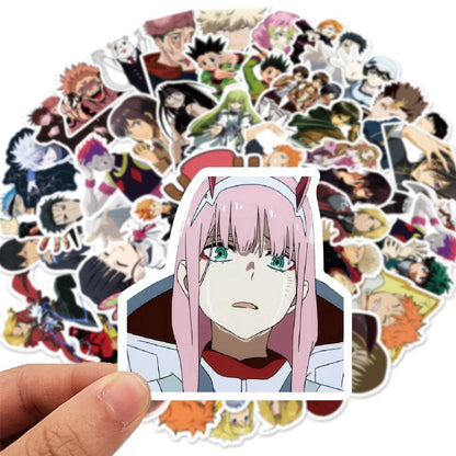50PCS Japan Popular Anime Collection Graffiti Sticker Waterproof Skateboard Water Cup Luggage Sticker