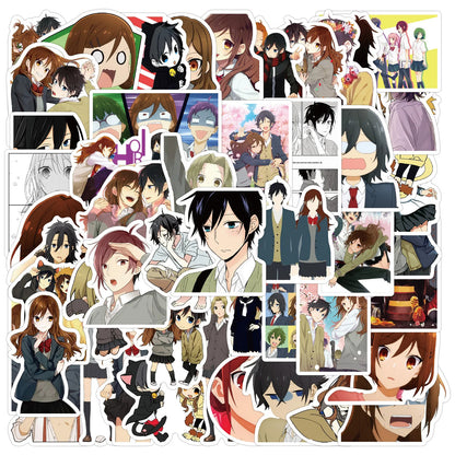 50PCS Anime Hori and Miyamura Graffiti Stickers Decorative Luggage Motorcycle Laptop Waterproof Stickers