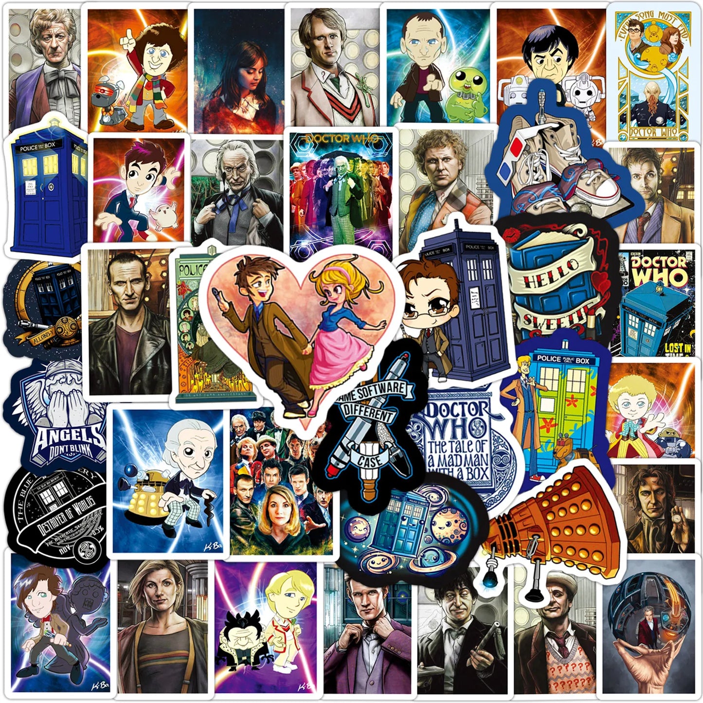 50PCS Film Theme Dr. Mystery Graffiti Waterproof Sticker Suitcase Notebook Refrigerator Skateboard Stationery Box