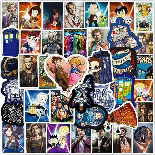 50PCS Film Theme Dr. Mystery Graffiti Waterproof Sticker Suitcase Notebook Refrigerator Skateboard Stationery Box