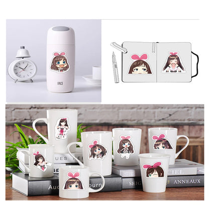 50PCS Cute Girl Tripping Love Graffiti Trolley Case Scooter Refrigerator Water Cup Waterproof Child Sticker