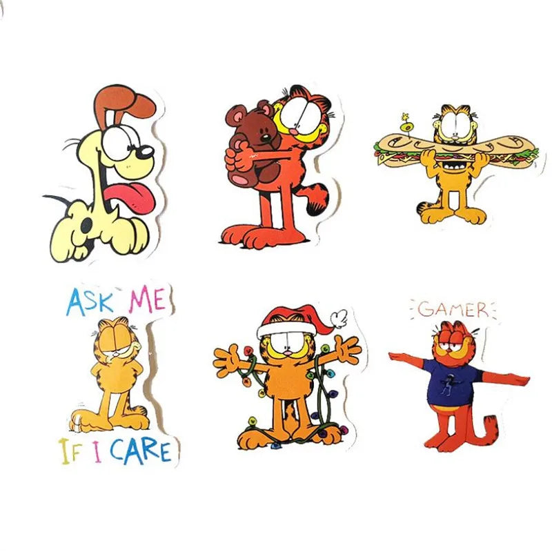 50PCS cartoon cute Garfield animation graffiti girl toy notebook suitcase mobile phone waterproof helmet sticker