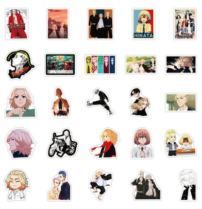50PCS New Cartoon Anime Tokyo Avengers Graffiti Decoration Suitcase Guitar Waterproof Sticker