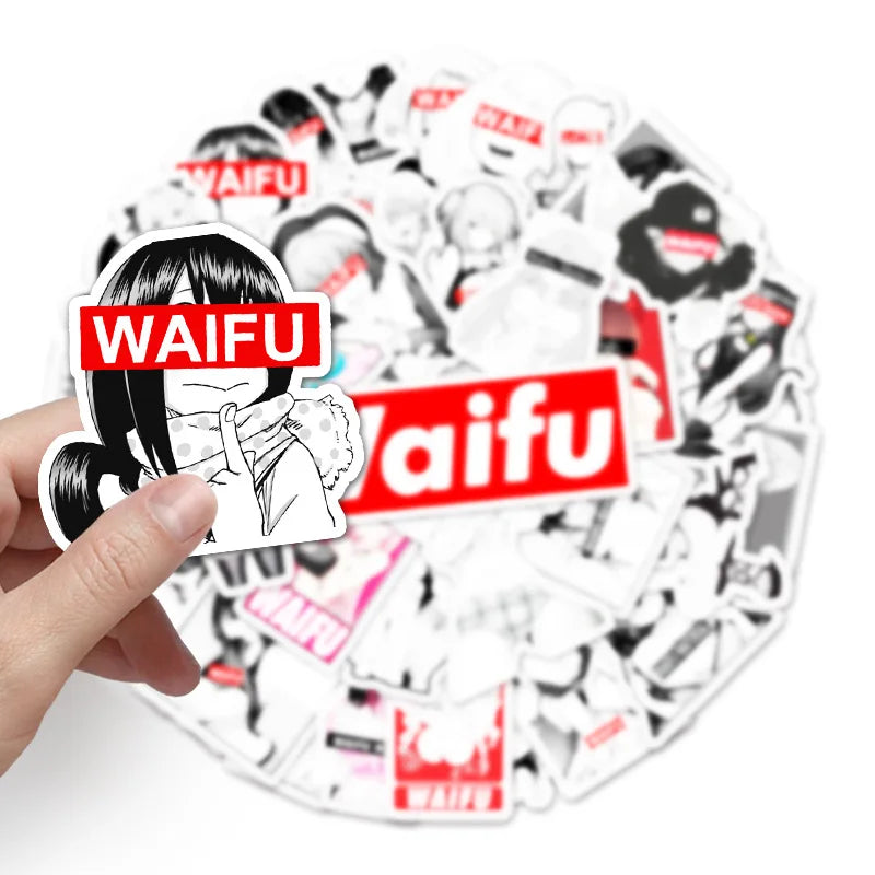 50PCS Anime Sexy Waifu Girl Graffiti Sticker Toy Suitcase Laptop Skateboard Mobile Phone Car Skateboard Sticker