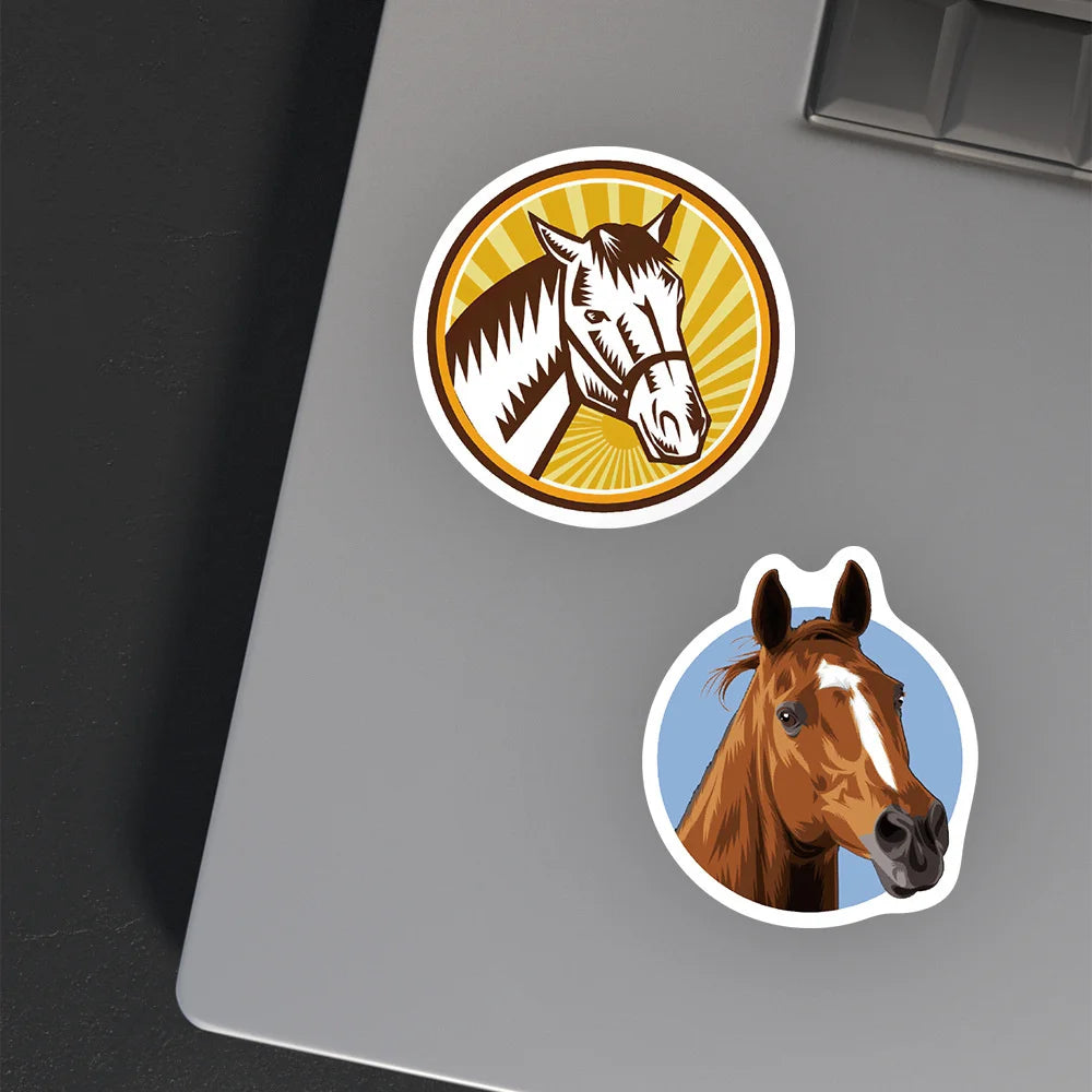 50PCS Horse Racing Sports Stickers New Luggage Laptop Skateboard Insulation Cup Waterproof Stickers