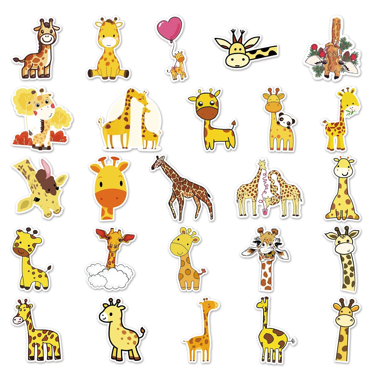 50PCS Giraffe Personality Cute Cartoon Animal Graffiti Waterproof Sticker Suitcase Notebook Skateboard Water Cup