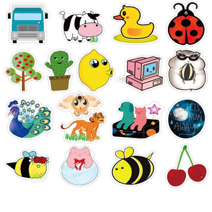 50 pieces of cartoon and fresh animal-style graffiti stickers, personalized, fashionable and creative DIY exquisite decorative decal cups, helmets, skateboard popular sticker toys