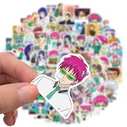 50PCS cartoon Japanese manga Kiki Namio character series decorative style graffiti stickers, personalized, fashionable and creative DIY beautiful decorative decals suitable for cups, helmets, skateboards and popular sticker toys