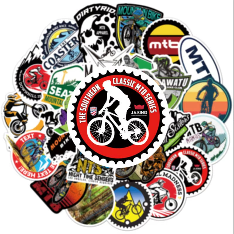50PCS Mountain Bike Graffiti Sticker Luggage Laptop Scooter Guitar Decoration Toy Wholesale