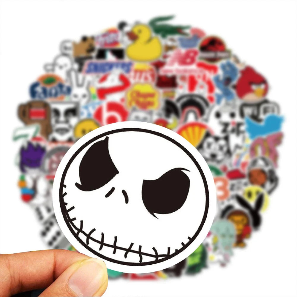 100PCS European and American Tide Brand Waterproof Graffiti Sticker Suitcase NotebookMobilePhoneRefrigeratorHelmet