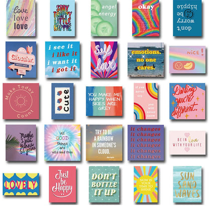 50PCSIns Wind English Text Hand Account Stickers Personalized Creative Graffiti Waterproof Decorative Stickers