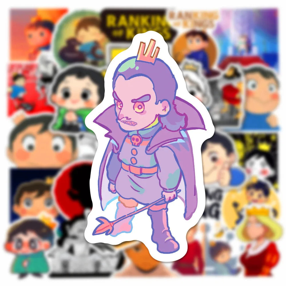 50PCS Japanese Anime King Graffiti Waterproof Helmet Laptop Luggage Bike Skateboard Cartoon Cute PVC Sticker