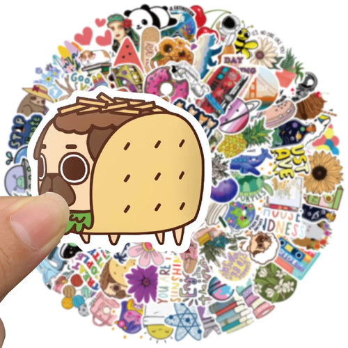 100PCS Cute Cartoon Fresh Creative Stickers Stickers Notebook Suitcase Mobile Phone Guitar Waterproof Stickers