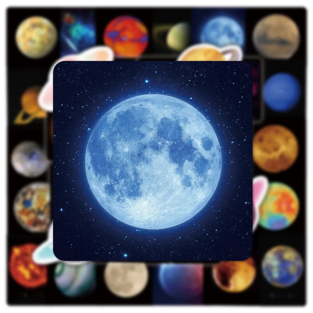 50PCS New Universe Stars Cartoon Personalized Decoration Graffiti Waterproof Sticker Notebook Refrigerator Helmet