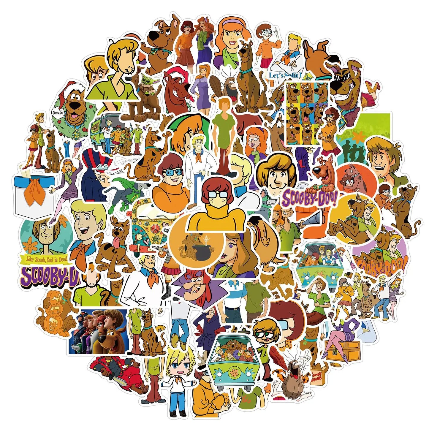 50PCS Cartoon Comedy Movie Scooby Doodle Waterproof Sticker Suitcase Notebook Mobile Phone RefrigeratorSkateboard