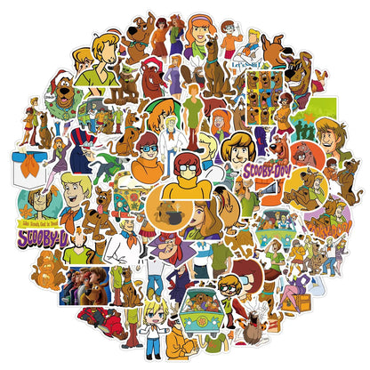 50PCS Cartoon Comedy Movie Scooby Doodle Waterproof Sticker Suitcase Notebook Mobile Phone RefrigeratorSkateboard