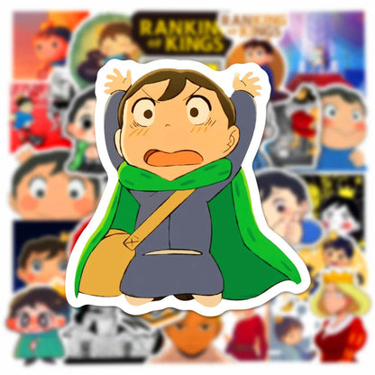 50PCS Japanese Anime King Graffiti Waterproof Helmet Laptop Luggage Bike Skateboard Cartoon Cute PVC Sticker