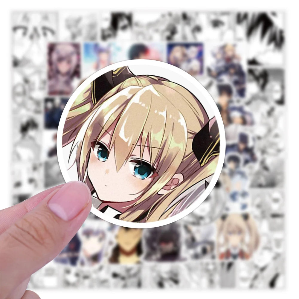 50PCS Japanese Cartoon Hot Blood Anime Sticker Luggage Laptop Scooter Animation Sticker