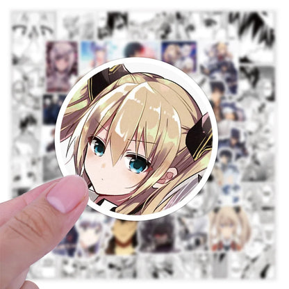 50PCS Japanese Cartoon Hot Blood Anime Sticker Luggage Laptop Scooter Animation Sticker