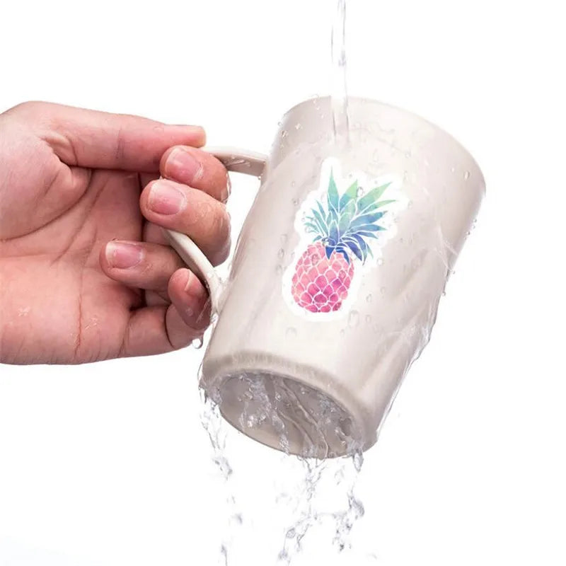50PCS Hawaii Holiday Flower Stationery Case Handbook Summer Fresh Mobile Phone Decoration Graffiti Sticker