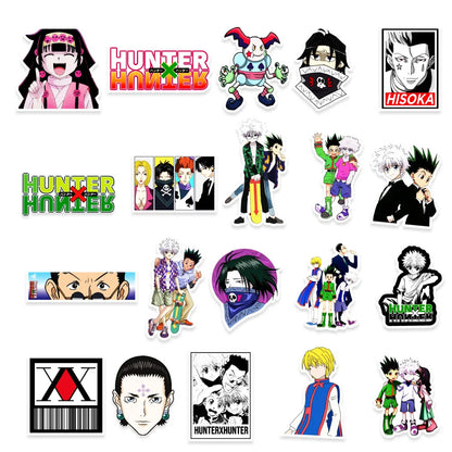 50PCS New Hunter x Hunter Graffiti Anime Laptop Guitar Motorcycle Luggage Skateboard Bike Waterproof Sticker