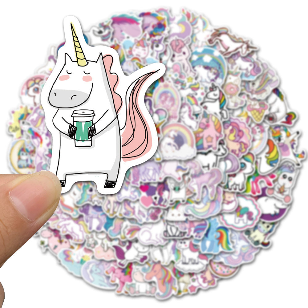 100PCS Rainbow Unicorn Stickers - Magical Cute Decals for Laptops, Water Bottles, Planners & Fantasy Lover Gifts