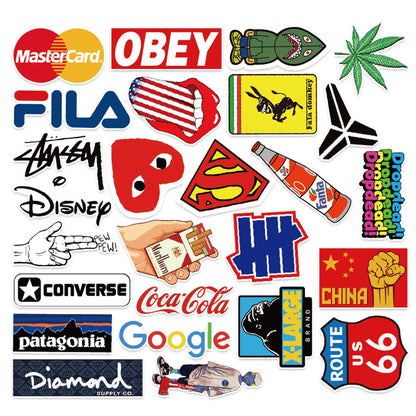 50PCS  Decorative Graffiti Stickers Computer Car Motorcycle Skateboard Stickers Wholesale Waterproof Stickers
