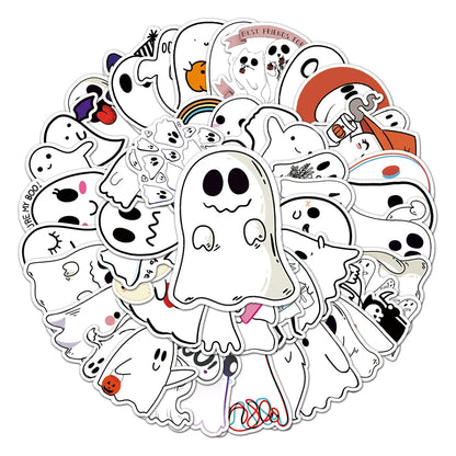 50PCS Ghost Graffiti Stickers Cartoon Cute  Stickers DIY Skateboard Notebook Water Cup Luggage Stickers