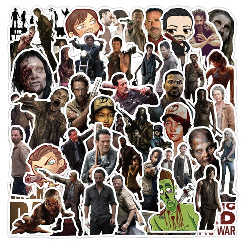 50PCS Walking Dead American Drama Personality Trend Decoration Graffiti Waterproof Sticker Notebook Refrigerator
