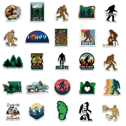 50 Outdoor Adventure Cartoon Gorilla Diary Doodle Suitcase Skateboard Decoration Waterproof Sticker Toy
