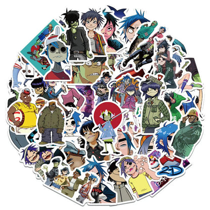 50PCS Street Bully Gorillaz Graffiti Waterproof Sticker Suitcase Notebook Refrigerator Skateboard Stationery Box