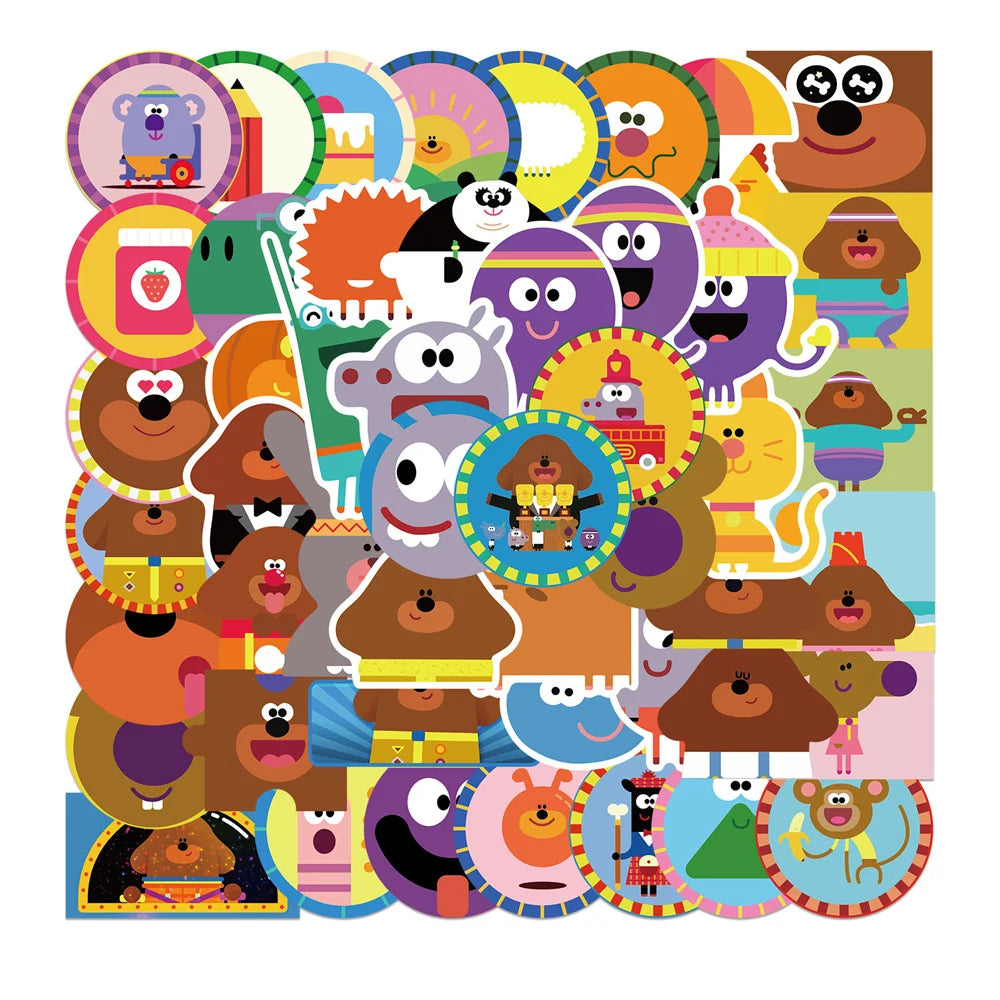 50PCS cartoon animation hi dog teacher stickers hand account notebook luggage waterproof stickers