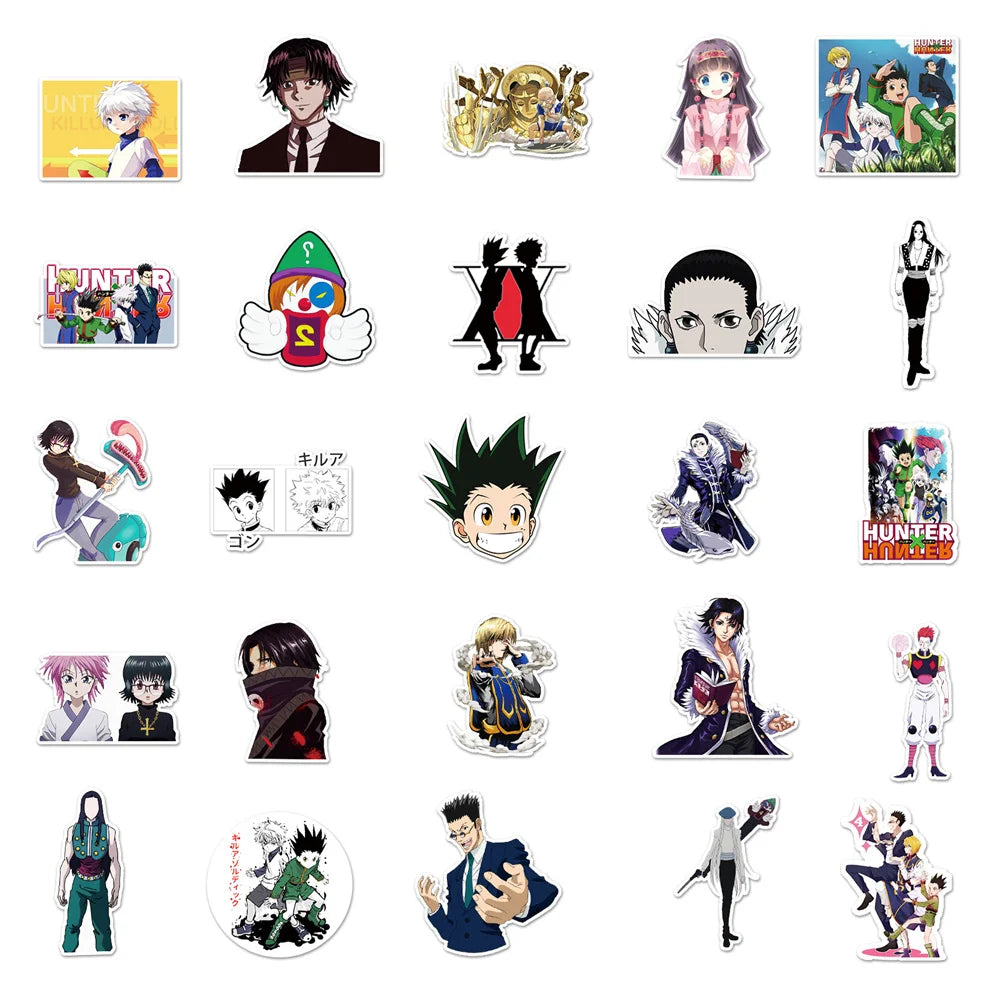 50pcs New Animation Cartoon Hunter Graffiti Suitcase Notebook Waterproof Sticker