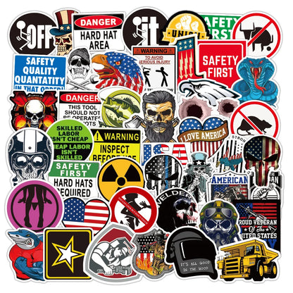 50PCS Classic LOGO Skateboard Graffiti Laptop Guitar Motorcycle Luggage Skateboard Bike Waterproof Sticker
