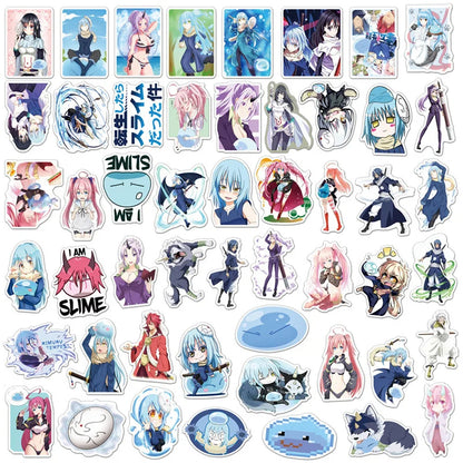50PCS about Me To Be A Slime Graffiti Sticker Suitcase Laptop Waterproof Computer Guitar Decoration Sticker Toy Wholesale