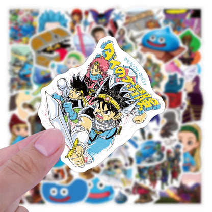 50PCS Cartoon Anime Dragon Quest Sticker Game Luggage Notebook Motorcycle Graffiti Sticker