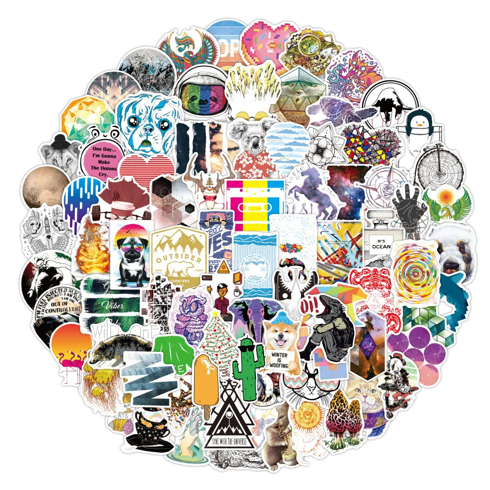 50PCS Cartoon Fresh Sticker Water Cup Luggage Notebook Fridge Guitar Skateboard Waterproof Sticker