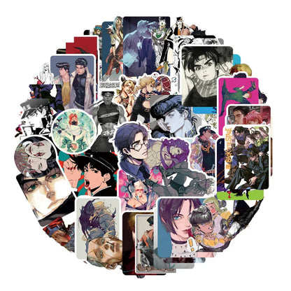 50PC Anime JOJO's Bizarre Adventure Graffiti Stickers Luggage Laptop Refrigerator Waterproof Stickers