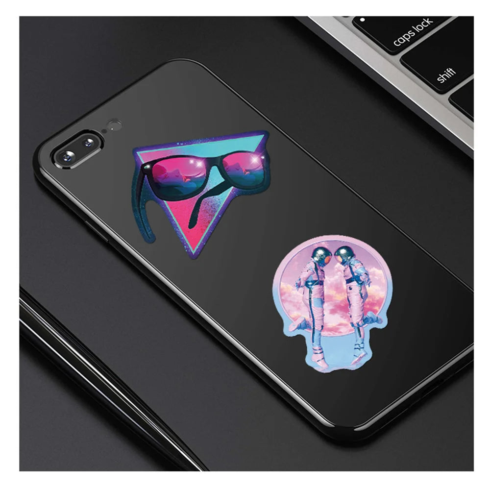 50PCS Colorful Laser Punk Graffiti Character DIY Mobile Phone Scrapbook Laptop Luggage Skateboard Guitar Sticker