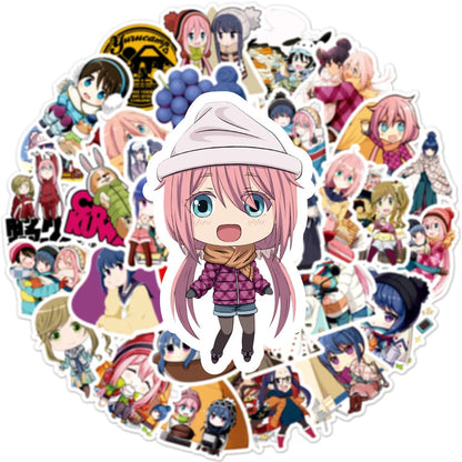 50PCS Riman Camping Cute Girl Graffiti Guitar Skateboard Luggage Notebook Waterproof Helmet Gift Toy Sticker