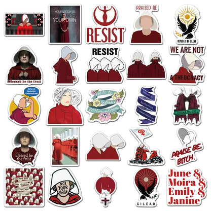 50PCS American Drama Handmaid's Story Graffiti Stickers Luggage Refrigerator Water Cup Skateboard Sticker