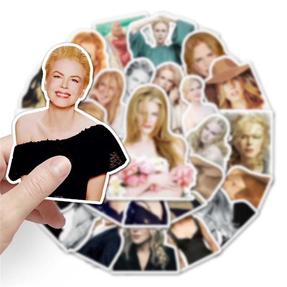 50PCS Nicole Kidman Sexy Decoration Graffiti Waterproof Sticker Suitcase Notebook Refrigerator Helmet Skateboard